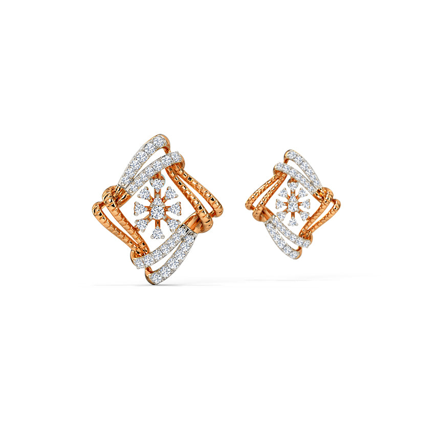 Siena Swirl Diamond Stud Earrings
