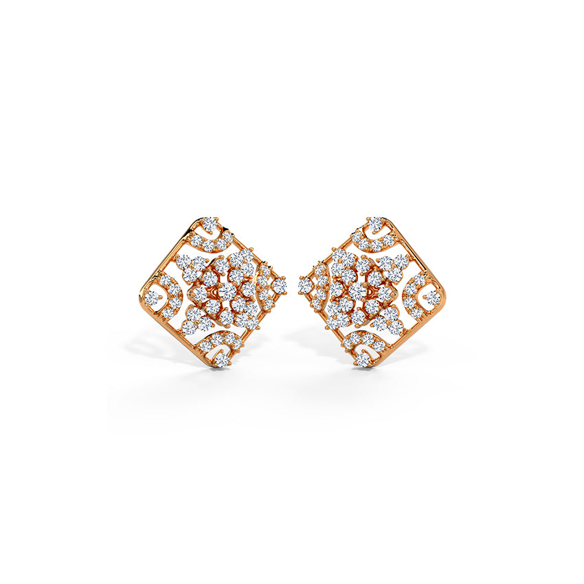 Keshi Diamond Stud Earrings