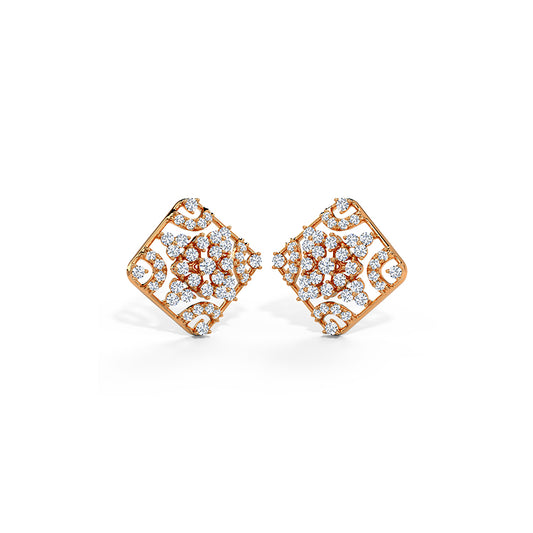 Keshi Diamond Stud Earrings