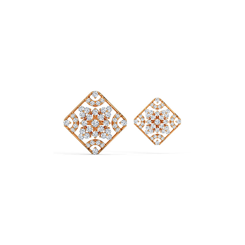 Keshi Diamond Stud Earrings