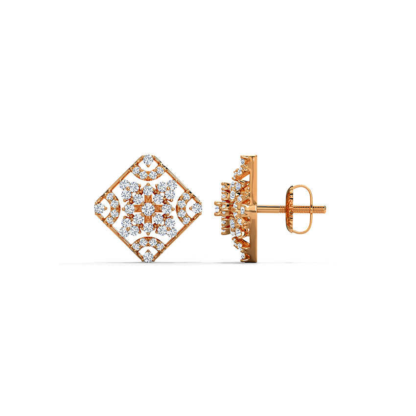 Keshi Diamond Stud Earrings