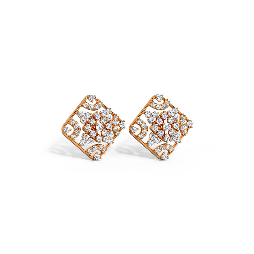 Keshi Diamond Stud Earrings