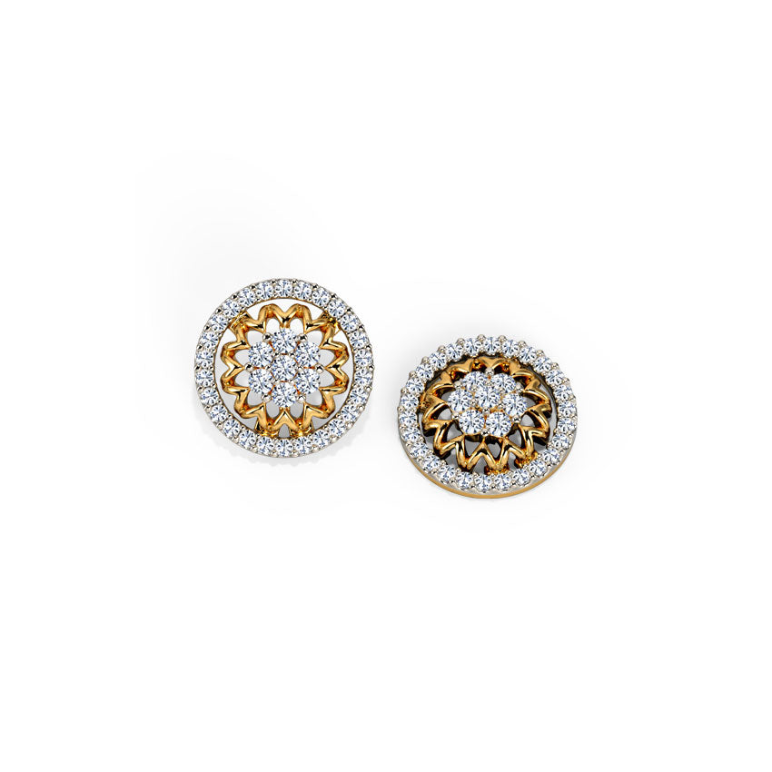 Framed Lily Diamond Stud Earrings