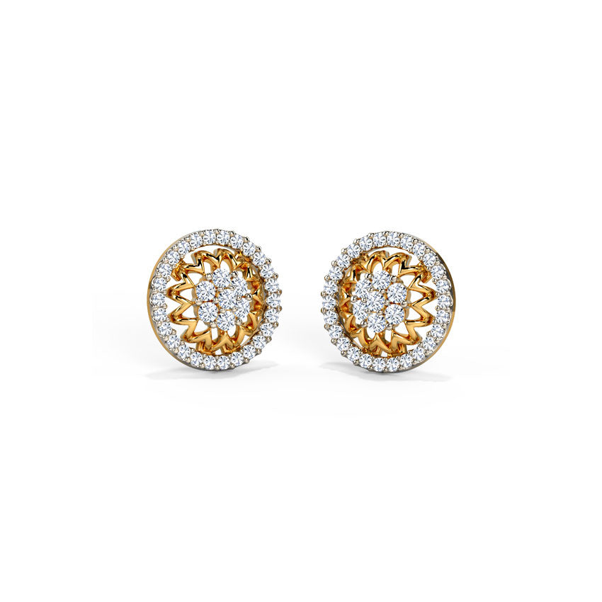 Framed Lily Diamond Stud Earrings