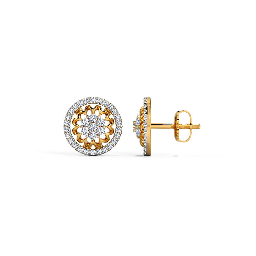 Framed Lily Diamond Stud Earrings