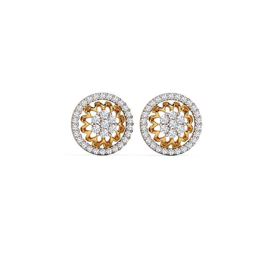 Framed Lily Diamond Stud Earrings