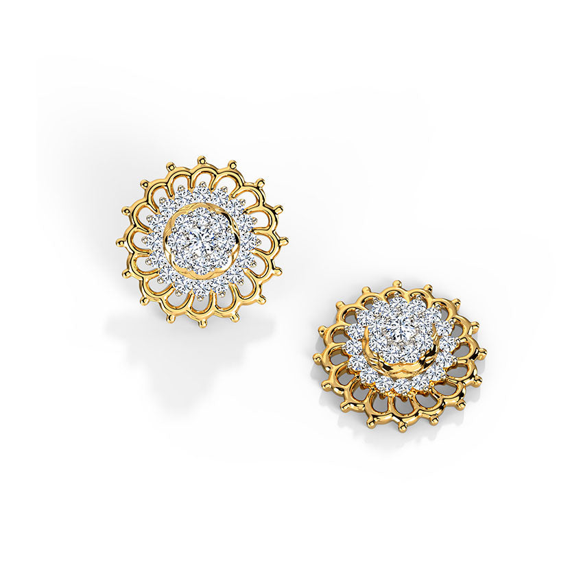 Galactic Diamond Stud Earrings