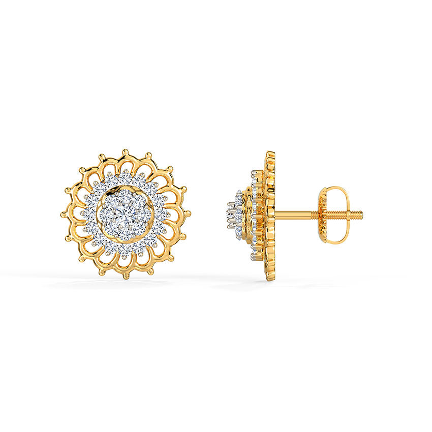 Galactic Diamond Stud Earrings