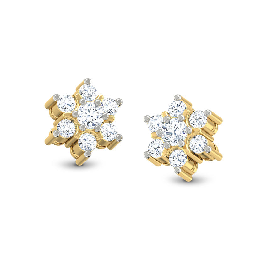 Luna White Lantha Diamond Stud Earrings