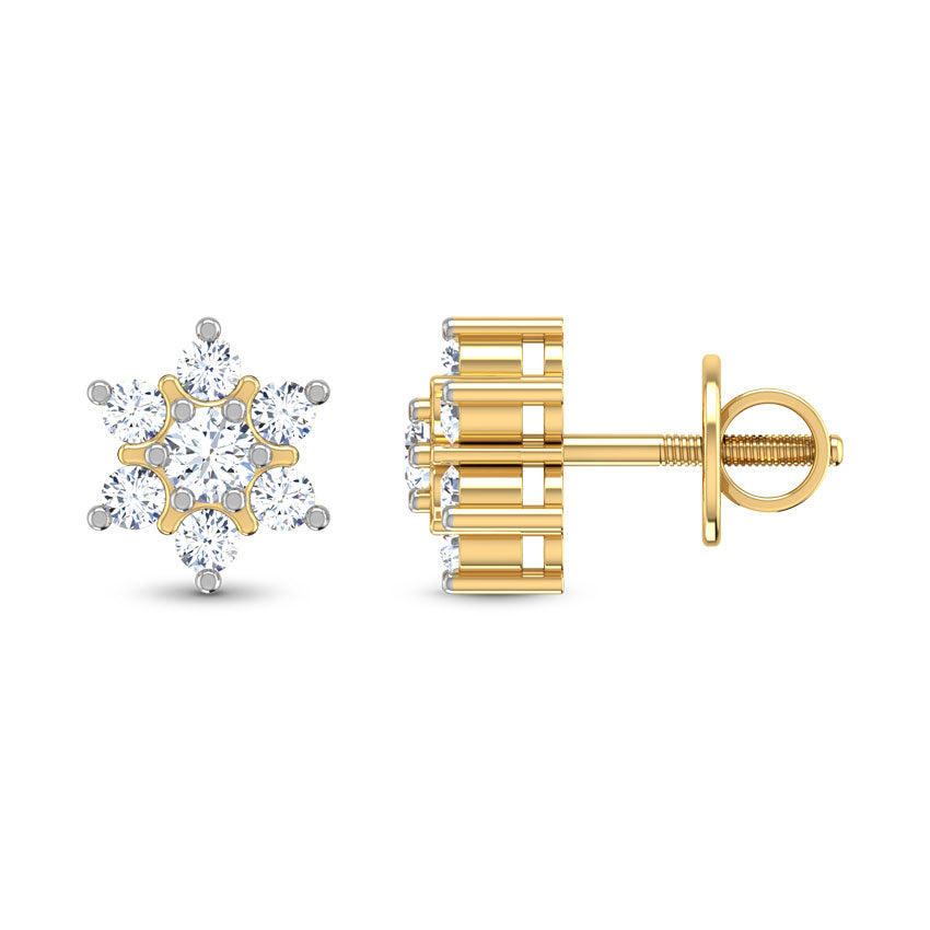 Luna White Lantha Diamond Stud Earrings