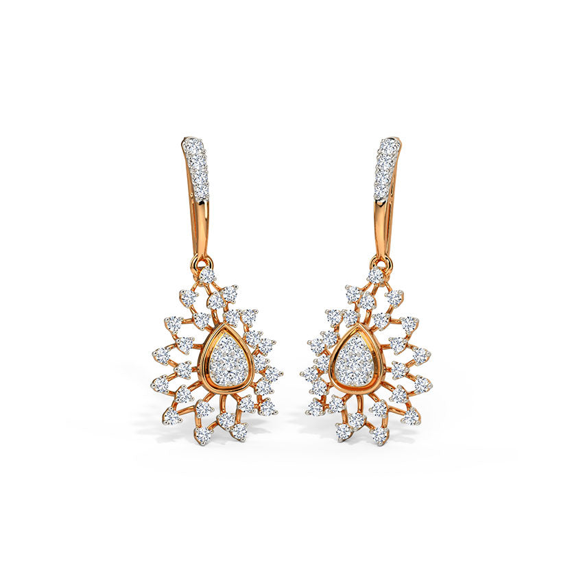 Lava Diamond Drop Earrings