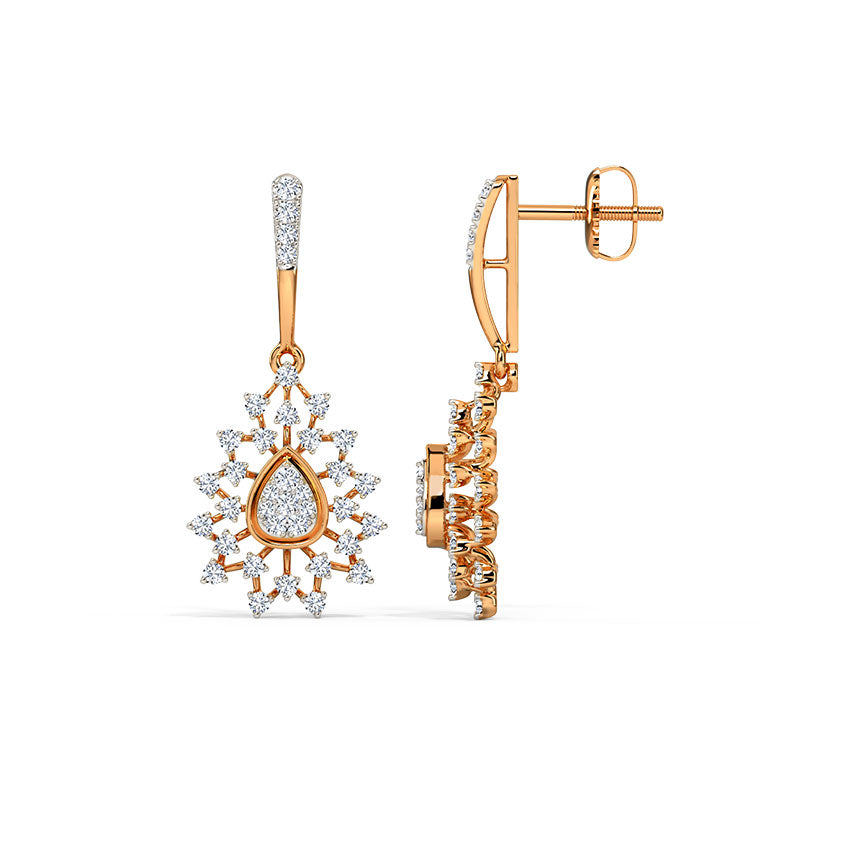 Lava Diamond Drop Earrings