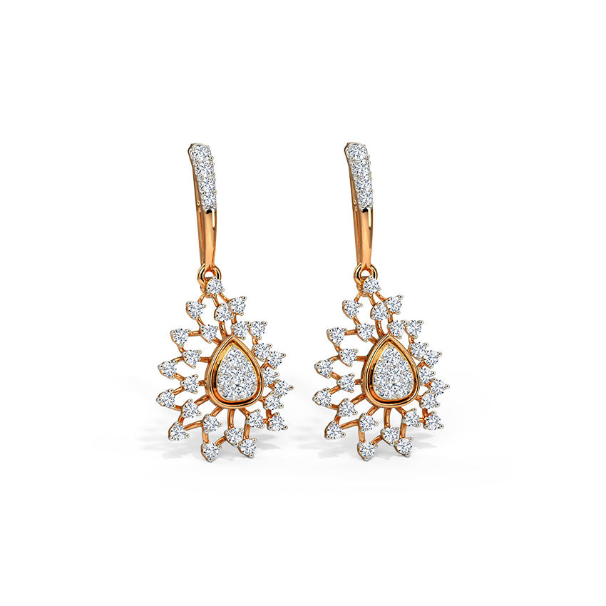 Lava Diamond Drop Earrings