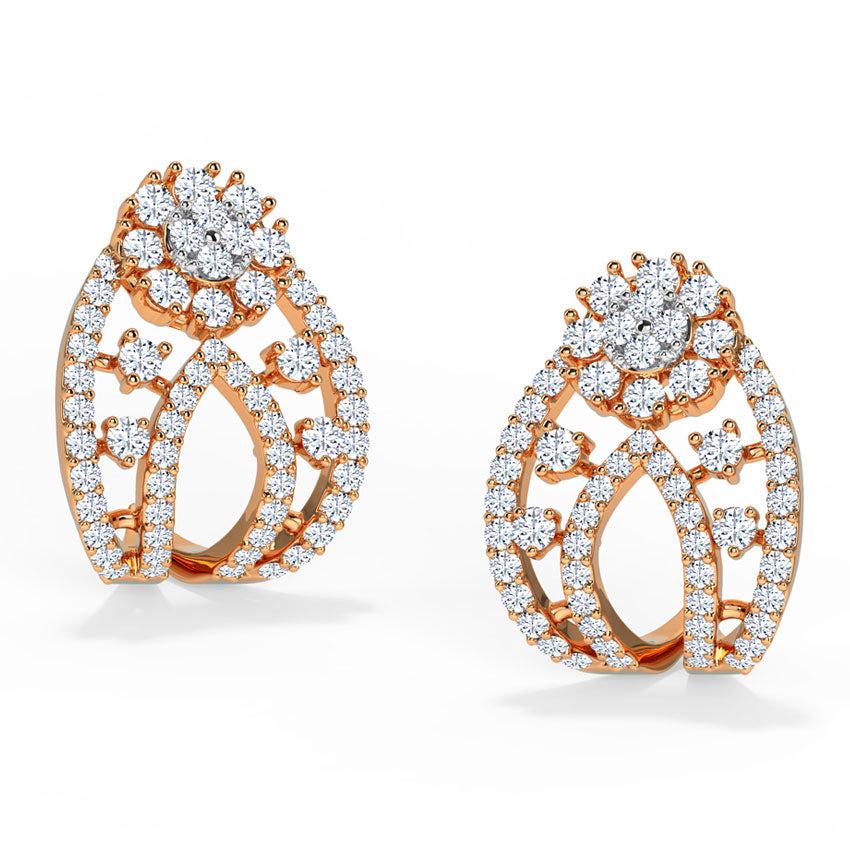 Celeste Diamond Hoop Earrings