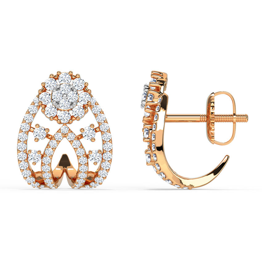 Celeste Diamond Hoop Earrings