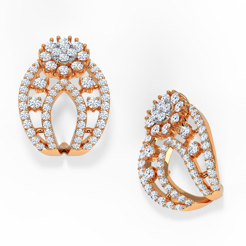 Celeste Diamond Hoop Earrings