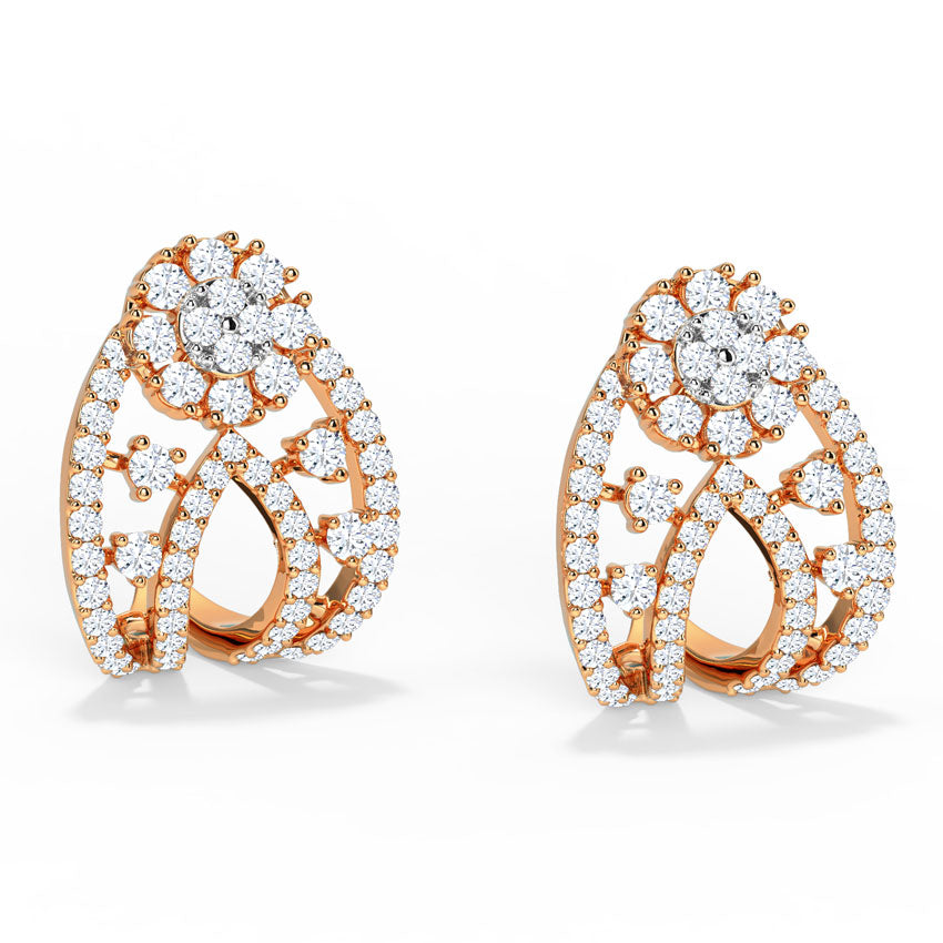Celeste Diamond Hoop Earrings