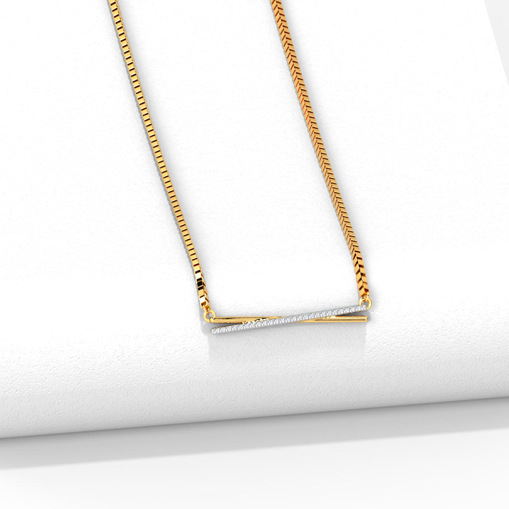 Amber Bar Diamond Necklace