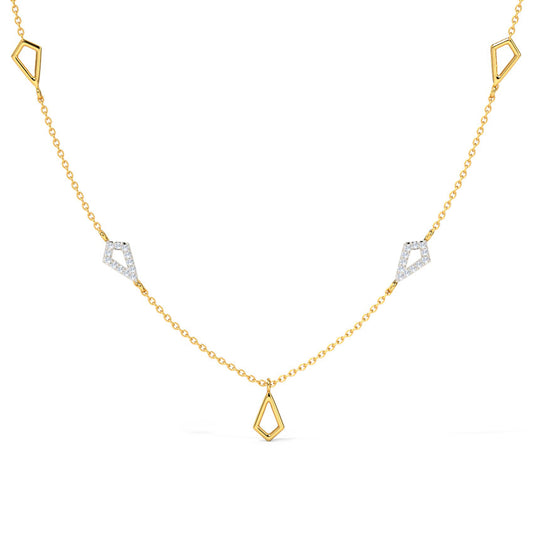 Bedazzled Geometric Diamond Necklace