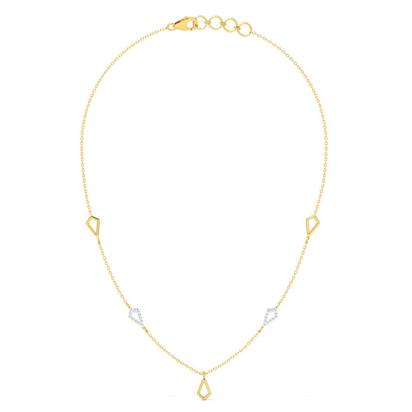 Bedazzled Geometric Diamond Necklace