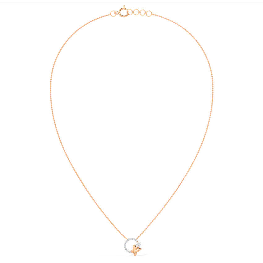 Fluttering Moth Diamond Necklace