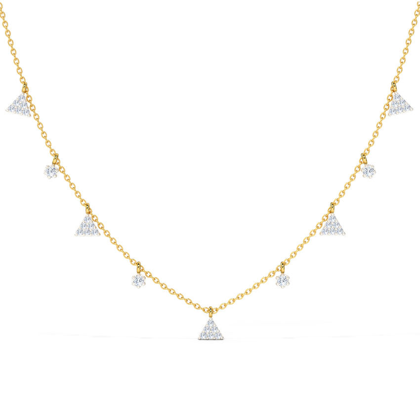 Triad Sway Fine Line Diamond Necklace