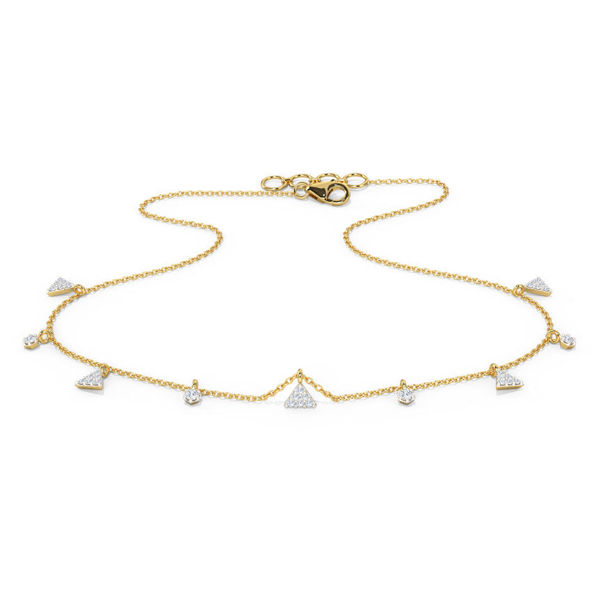 Triad Sway Fine Line Diamond Necklace