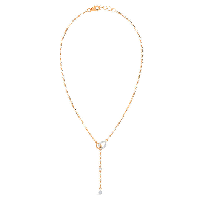 Droplet Lariat Diamond Necklace