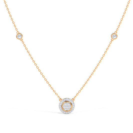 Halo Circlet Diamond Necklace