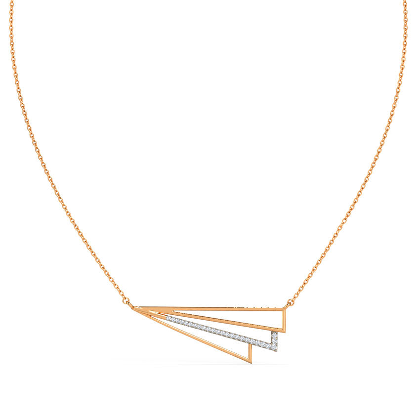 Geometric Stripe Diamond Necklace