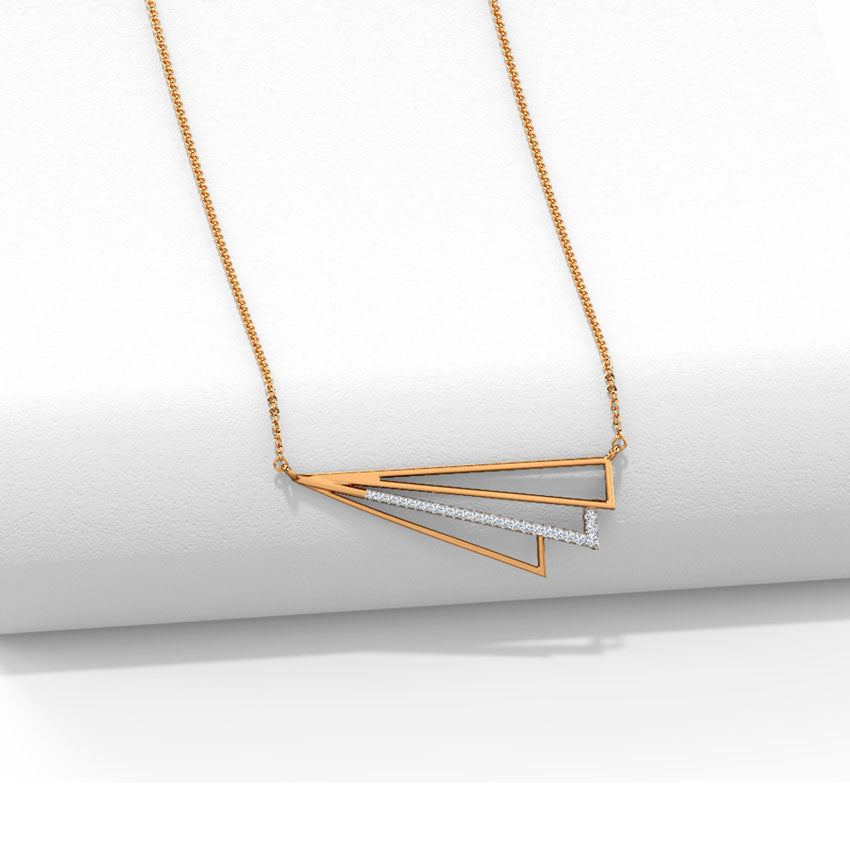 Geometric Stripe Diamond Necklace