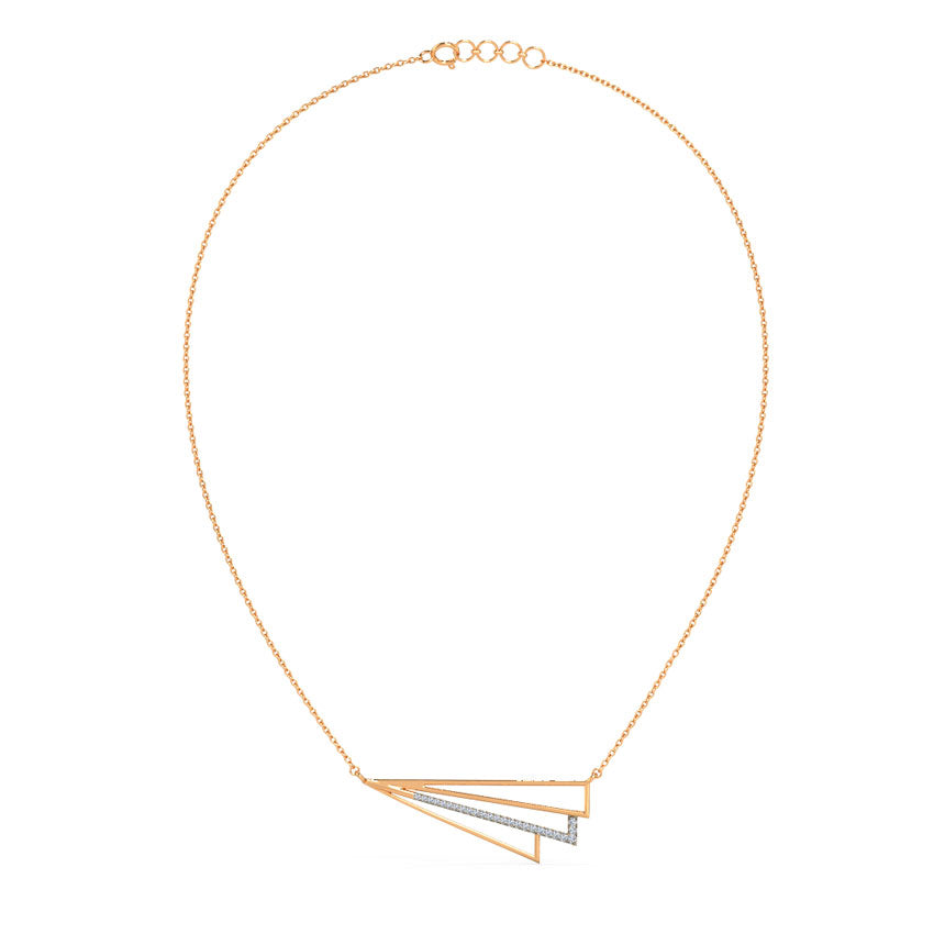 Geometric Stripe Diamond Necklace