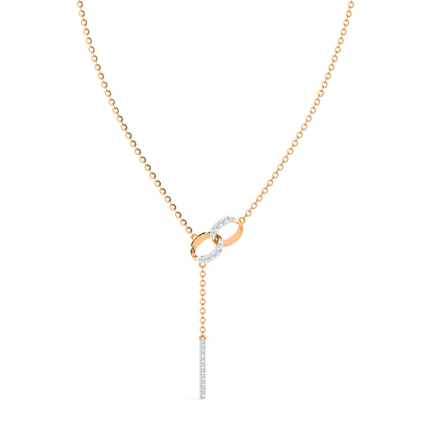 Interlocking Ovate Diamond Necklace