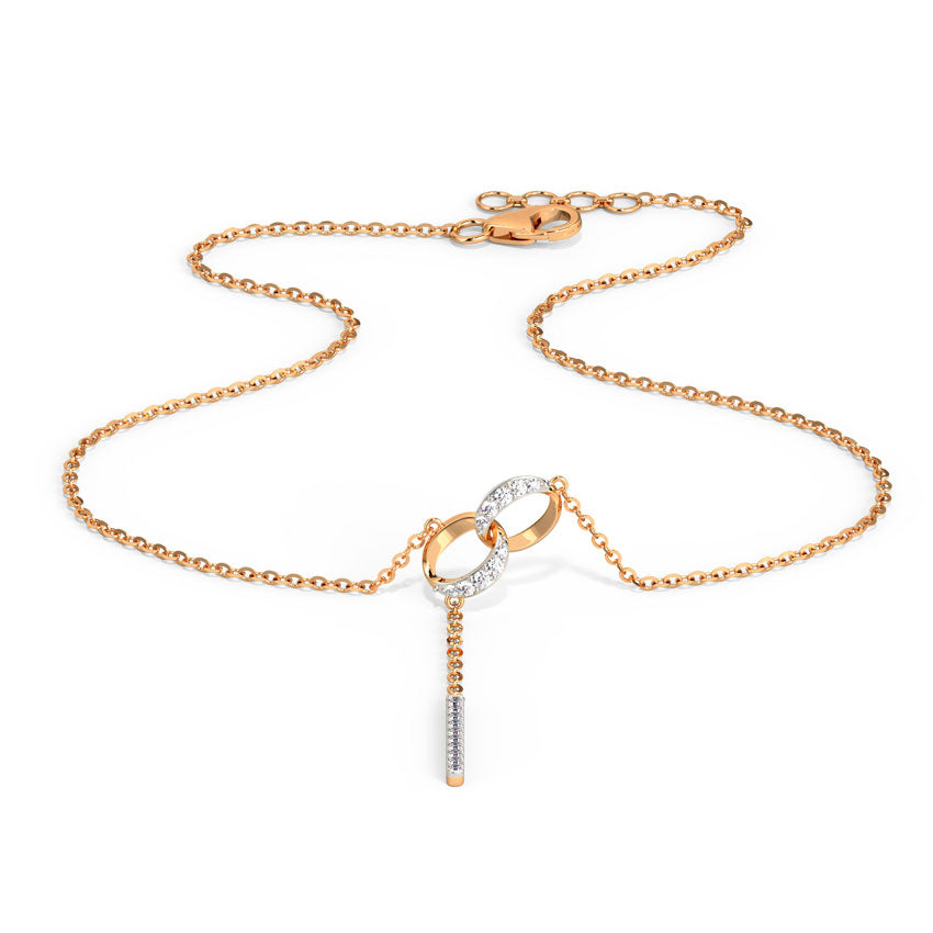 Interlocking Ovate Diamond Necklace