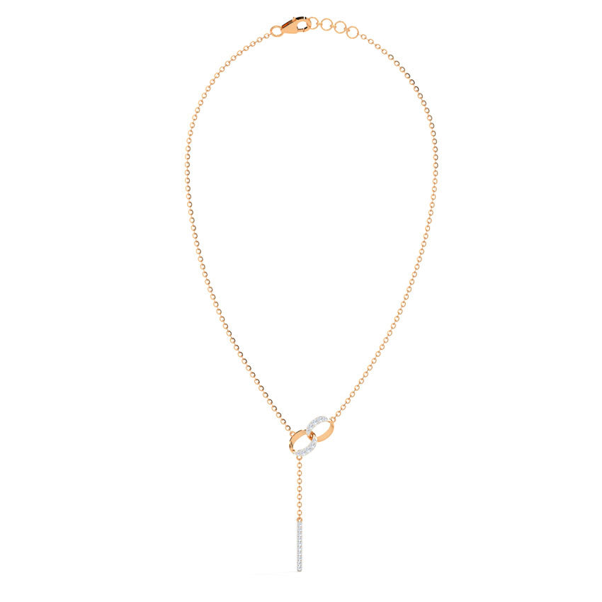 Interlocking Ovate Diamond Necklace