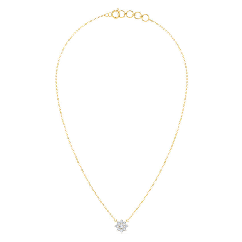Alluring Cluster Diamond Necklace
