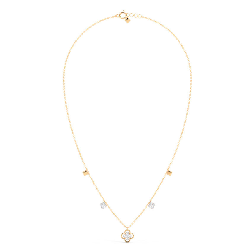 Baroque Shamrock Diamond Necklace