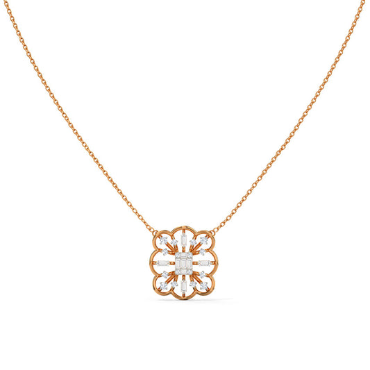 Bowing Diamond Necklace