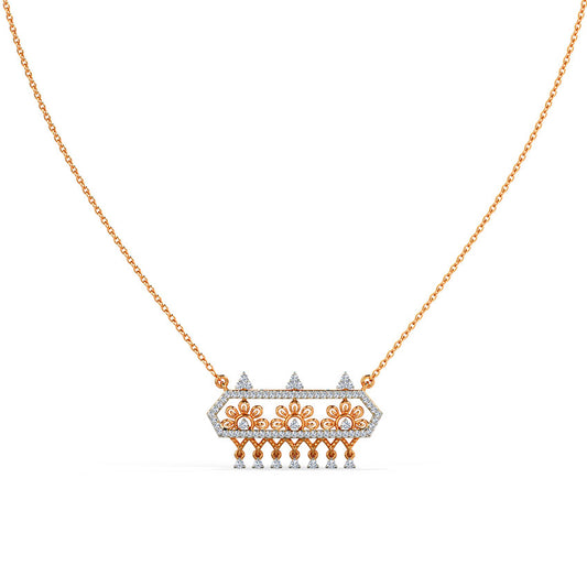Flower Blockade Diamond Necklace