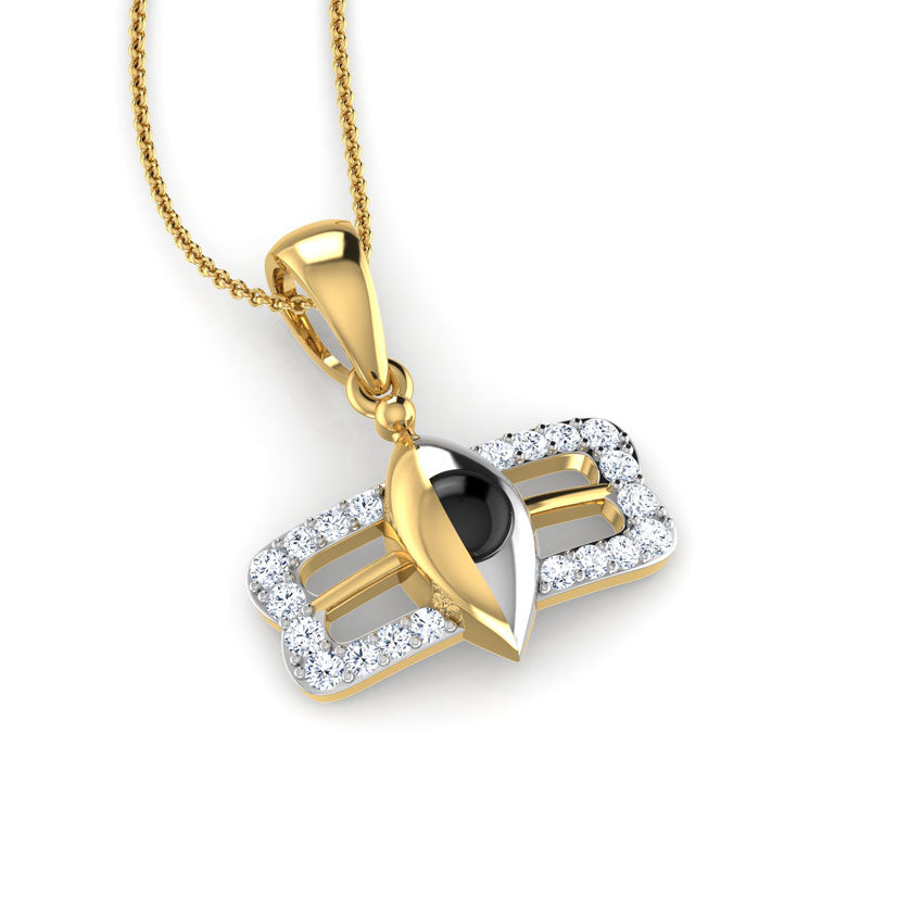 Lord Vishnu Third Eye Diamond Pendant