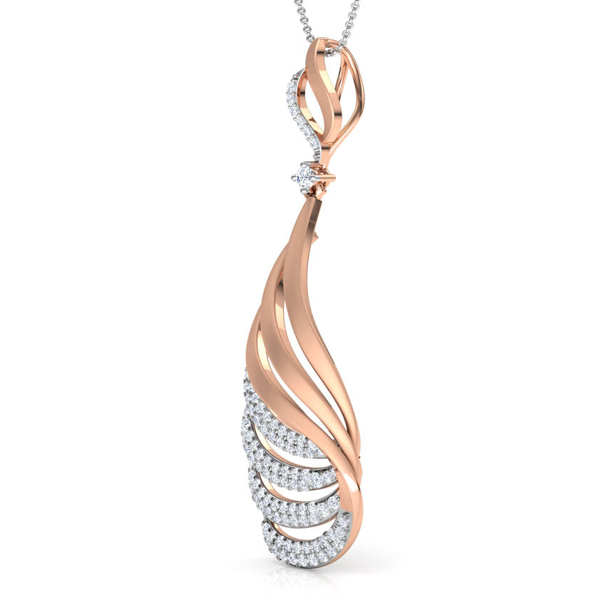 Paisley Arch Diamond Pendant