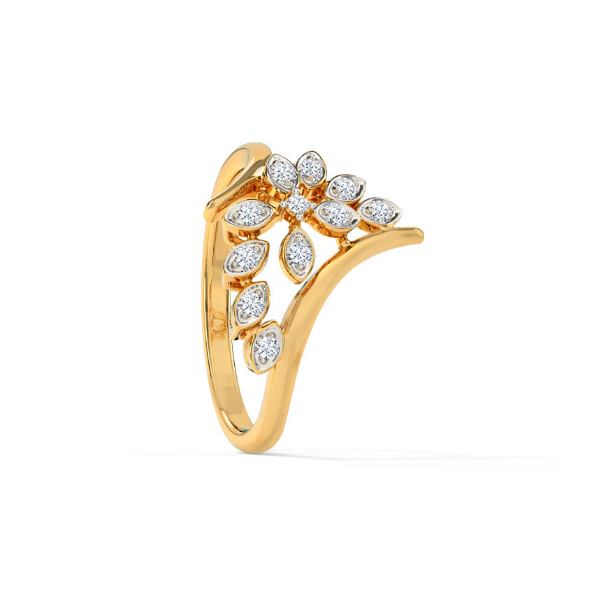 Radiant Petals Diamond Ring