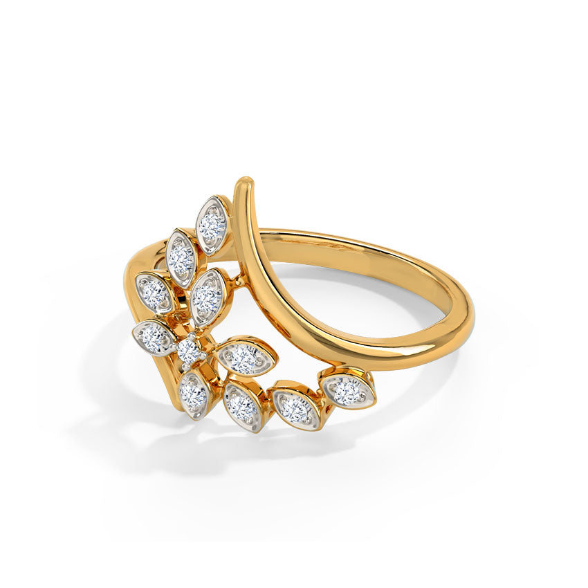Radiant Petals Diamond Ring