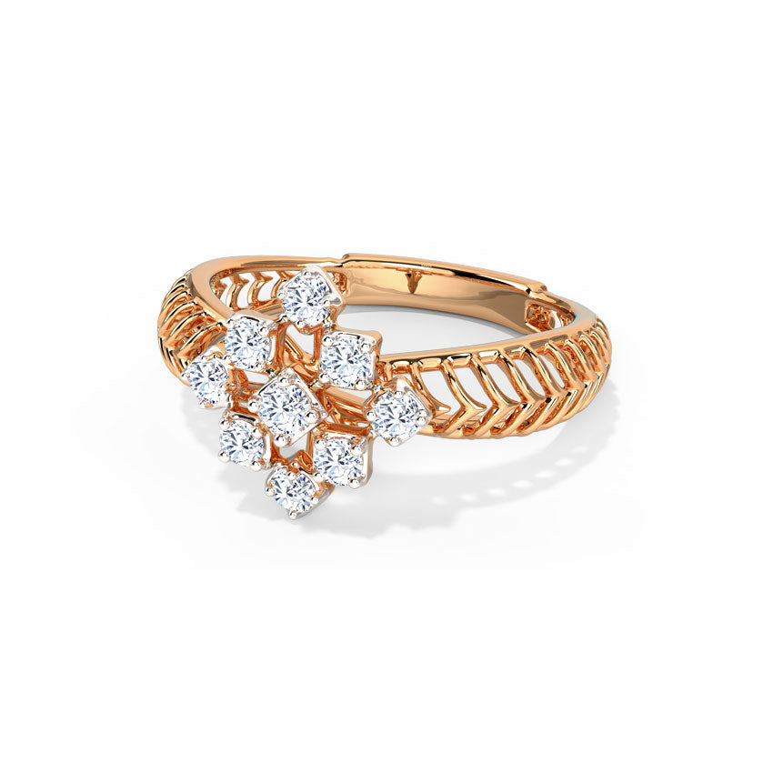 Linear Mesh Diamond Ring