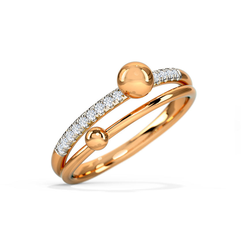 Droplets Linear Diamond Ring