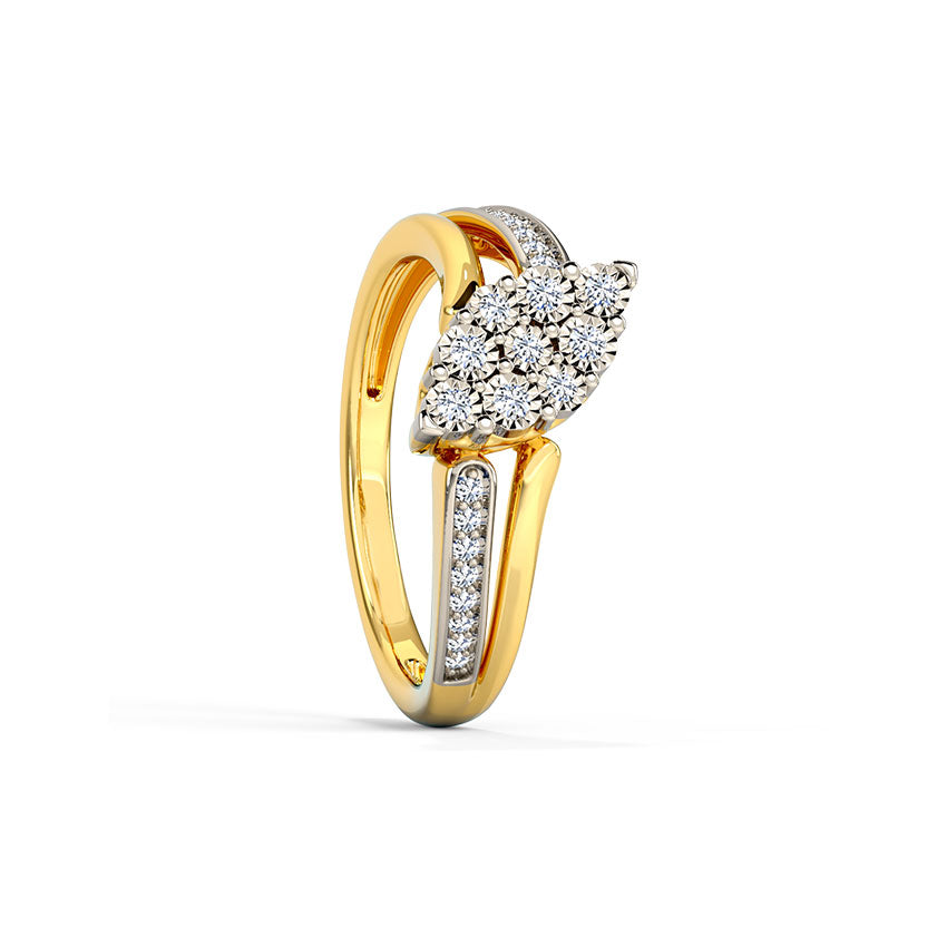 Marissa Leaf Line Diamond Ring