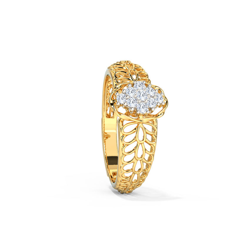 Oval Mesh Diamond Ring