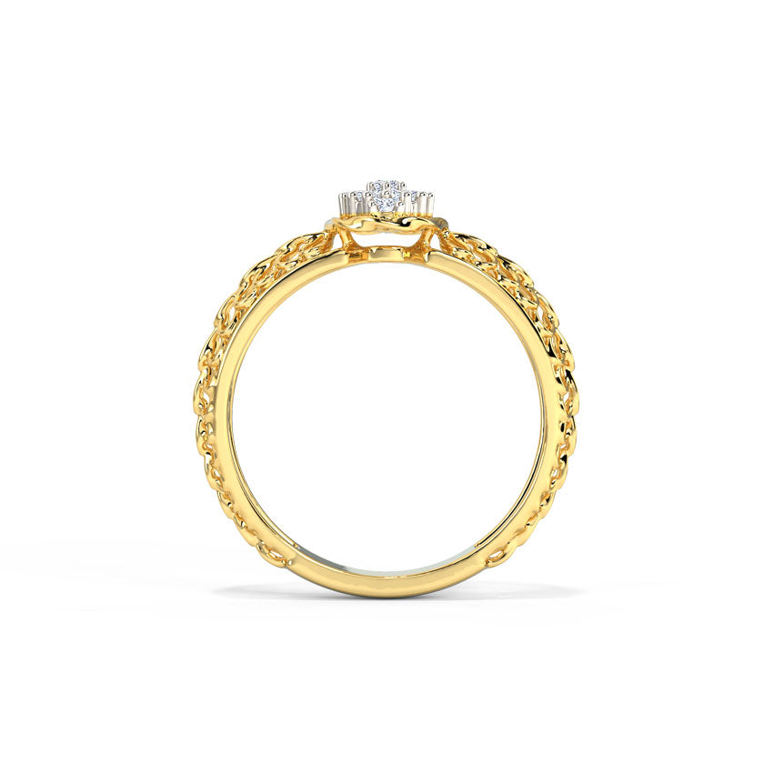 Oval Mesh Diamond Ring
