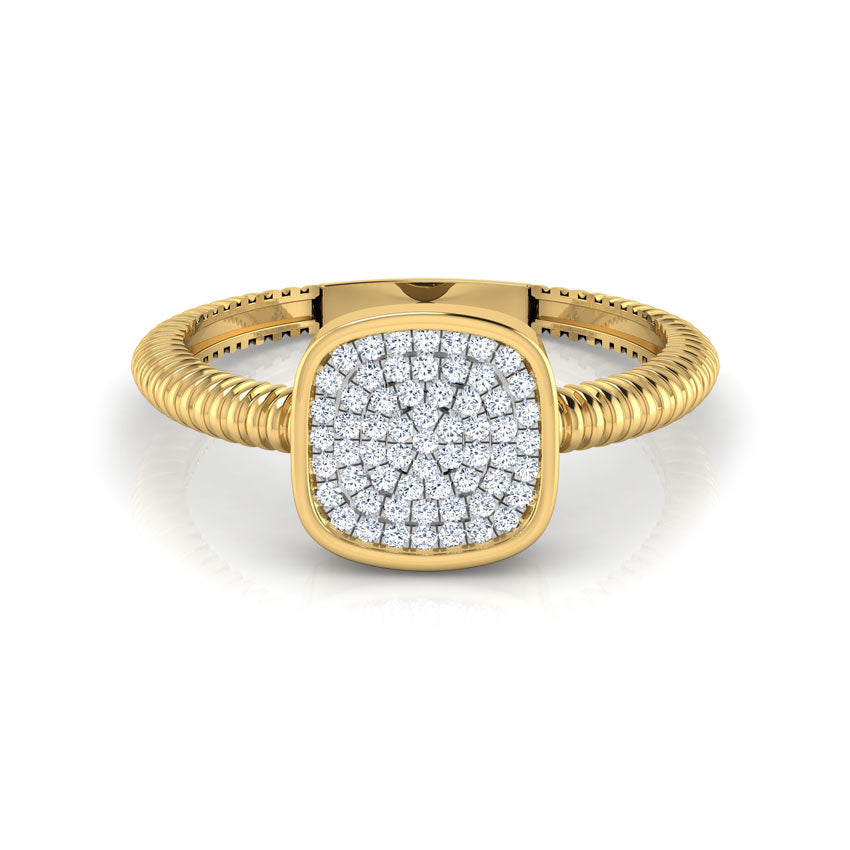 Cubed Cluster Diamond Ring