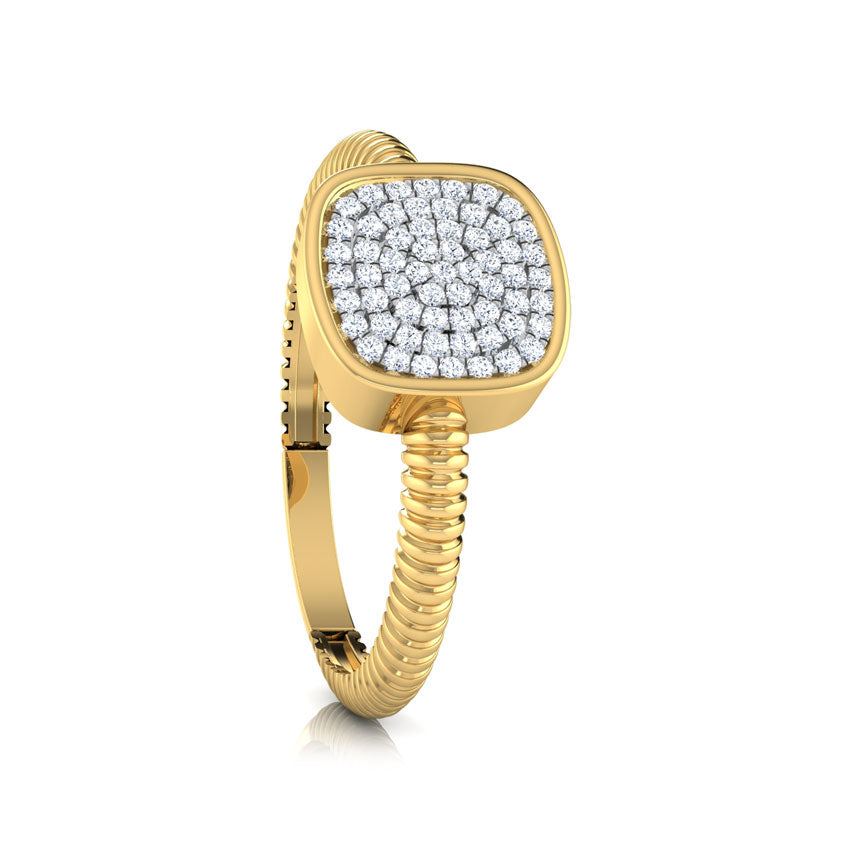 Cubed Cluster Diamond Ring